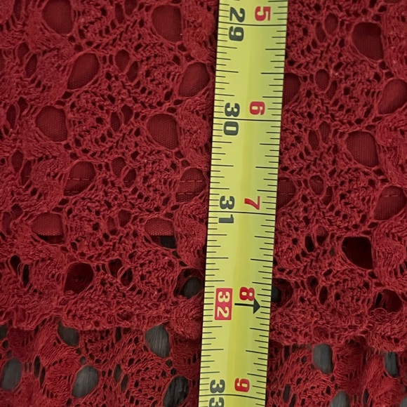 As U Wish Racerback Crochet High Low Dress in Rust/ Burnt Orange Size Medium - Picture 7 of 8